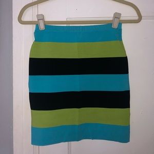 Cute Bebe skirt! Green/black/teal